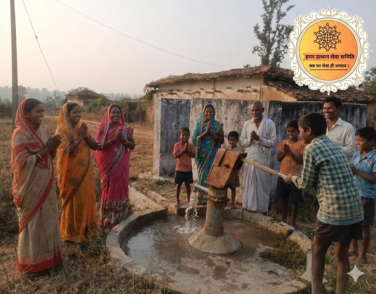 हमर उत्थान सेवा समिति की पहल रंग लाई: एक माह से अधिक समय से सूखा पड़ा नल फिर चला, पानी बहते ही ग्रामीणों के चेहरे खिले, जताया आभार