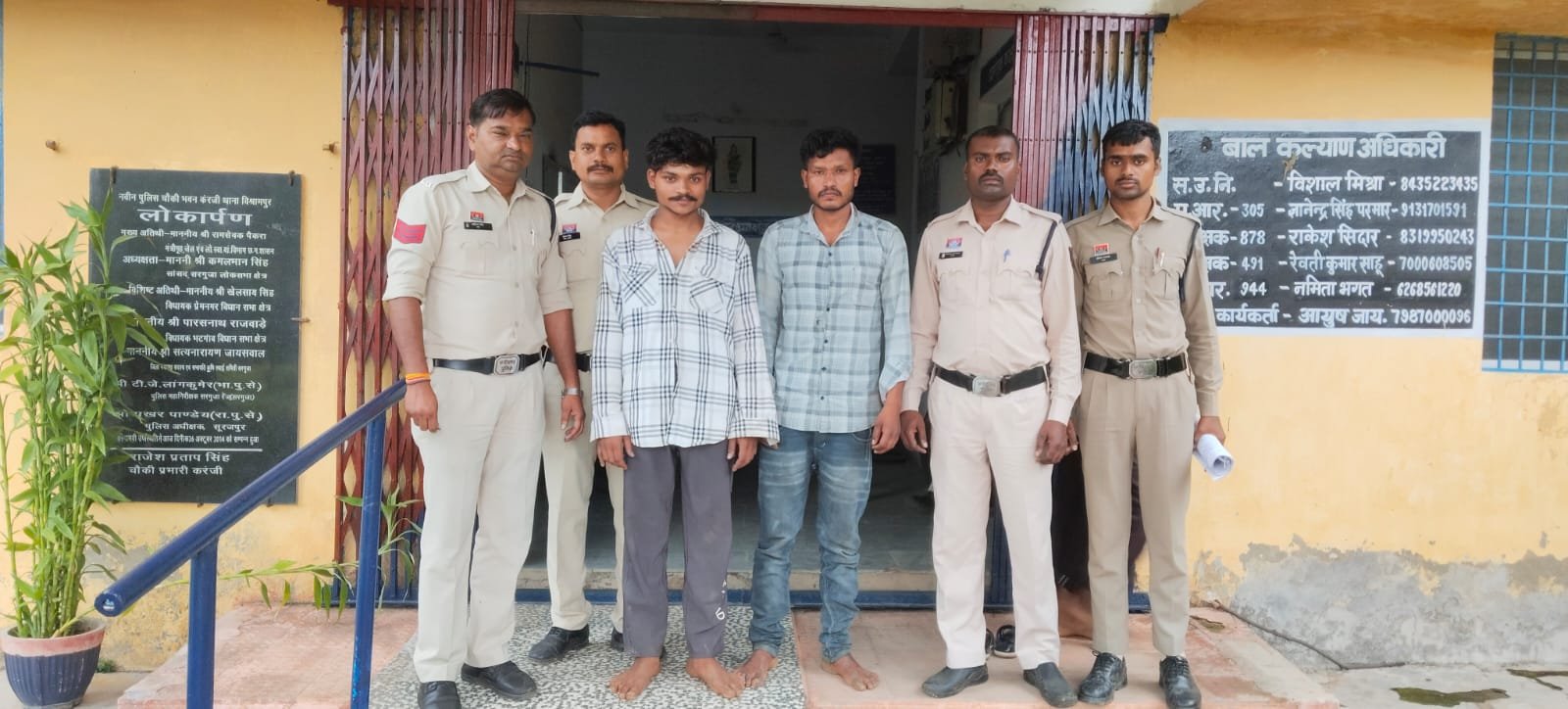 चोरी के सिंटेक्स के साथ दो आरोपियों को करंजी पुलिस ने किया गिरफ्तार, एक फरार तलाश जारी