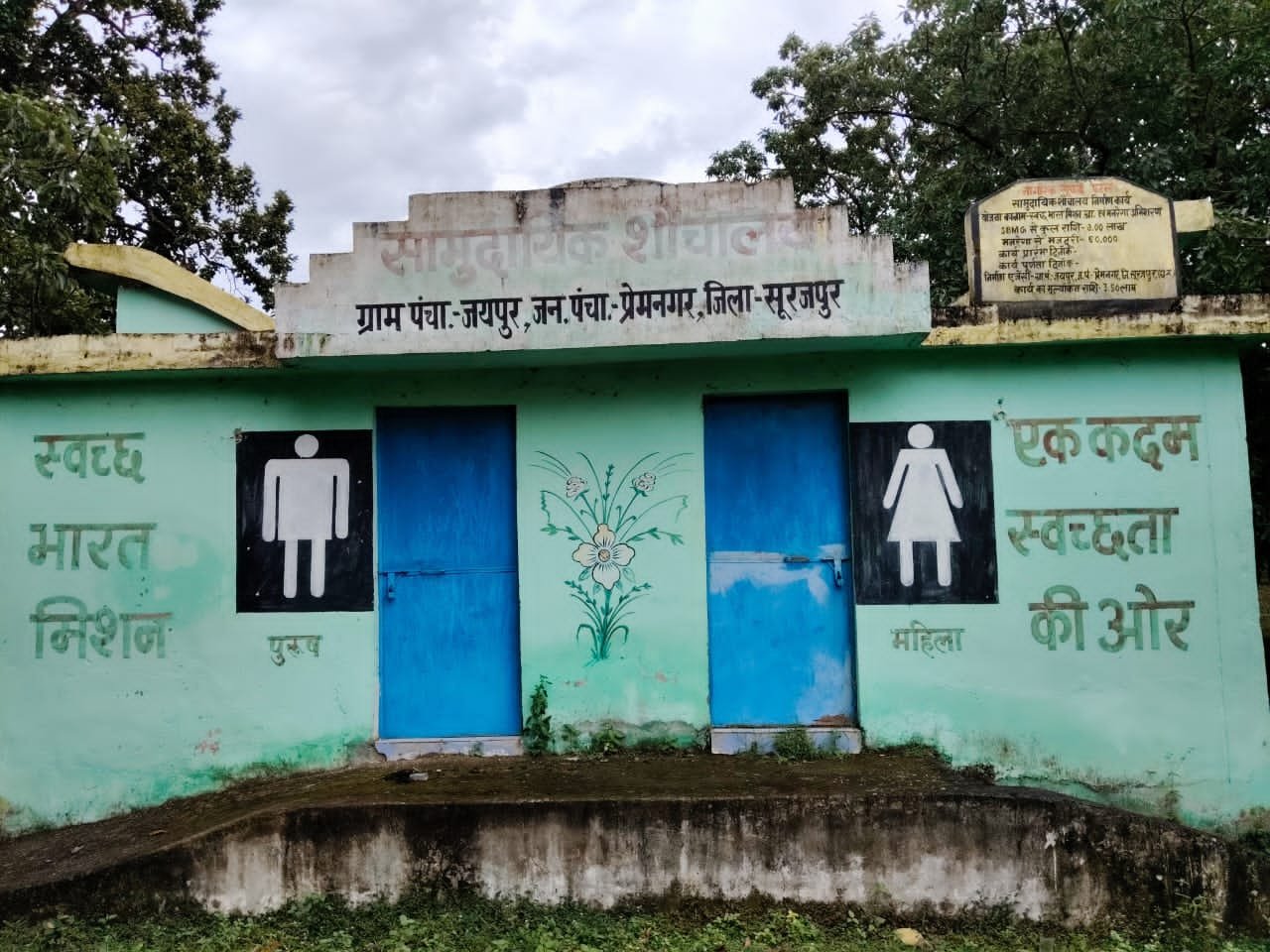 लाखों की लागत से बना सामुदायिक शौचालय उपयोग से पहले ही जर्जर! जिम्मेदारों की लापरवाही से ग्रामीण नाराज़